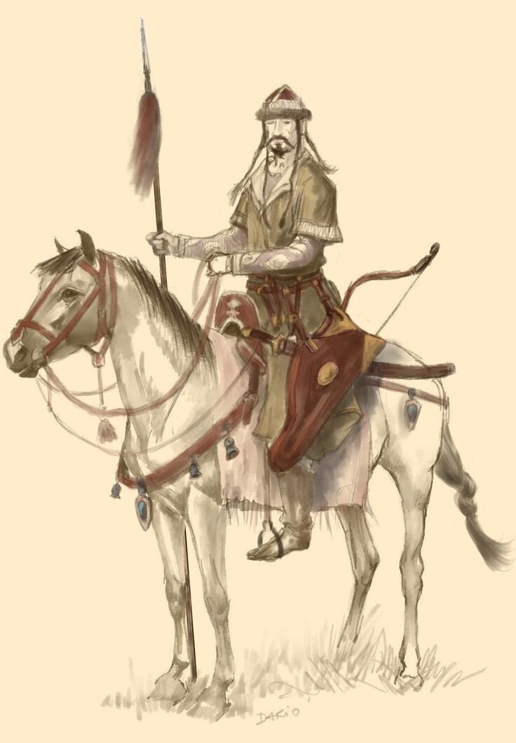 Воин кочевник рисунок