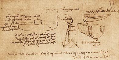 Эскиз подводной лодки Леонардо да Винчи