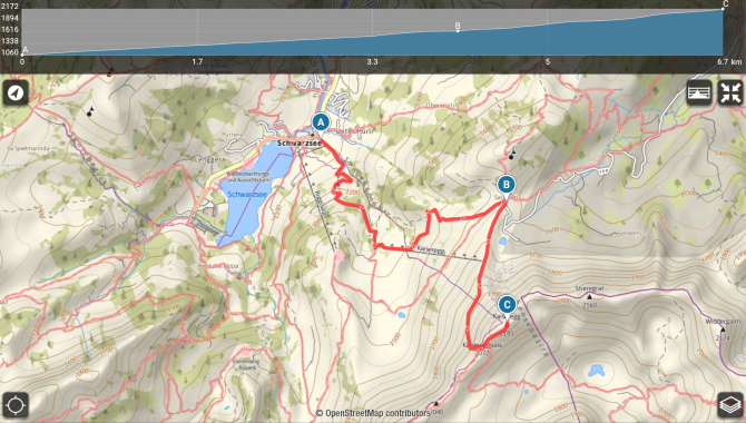 Карта субботнего маршрута с сайта https://www.wanderungen.ch/de/touren/wanderungen/westschweiz/Schwarzsee%20Kirche-Hürlisboden-Salzmatt-Kaiseregg-Schwarzsee.html?tour=1772