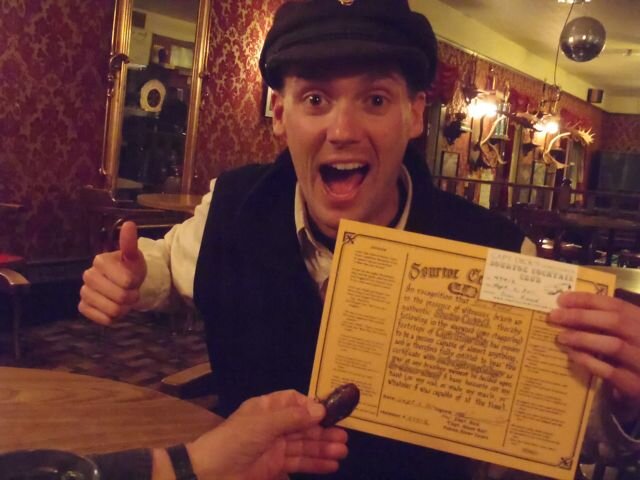 Сертификат члена «Sourtoe Cocktail Club»