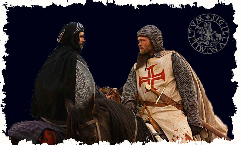 Саладин и тамплиер Арн (кадр из к\ф Арн-рыцарь Тамплиер 2007г.) Авторский коллаж