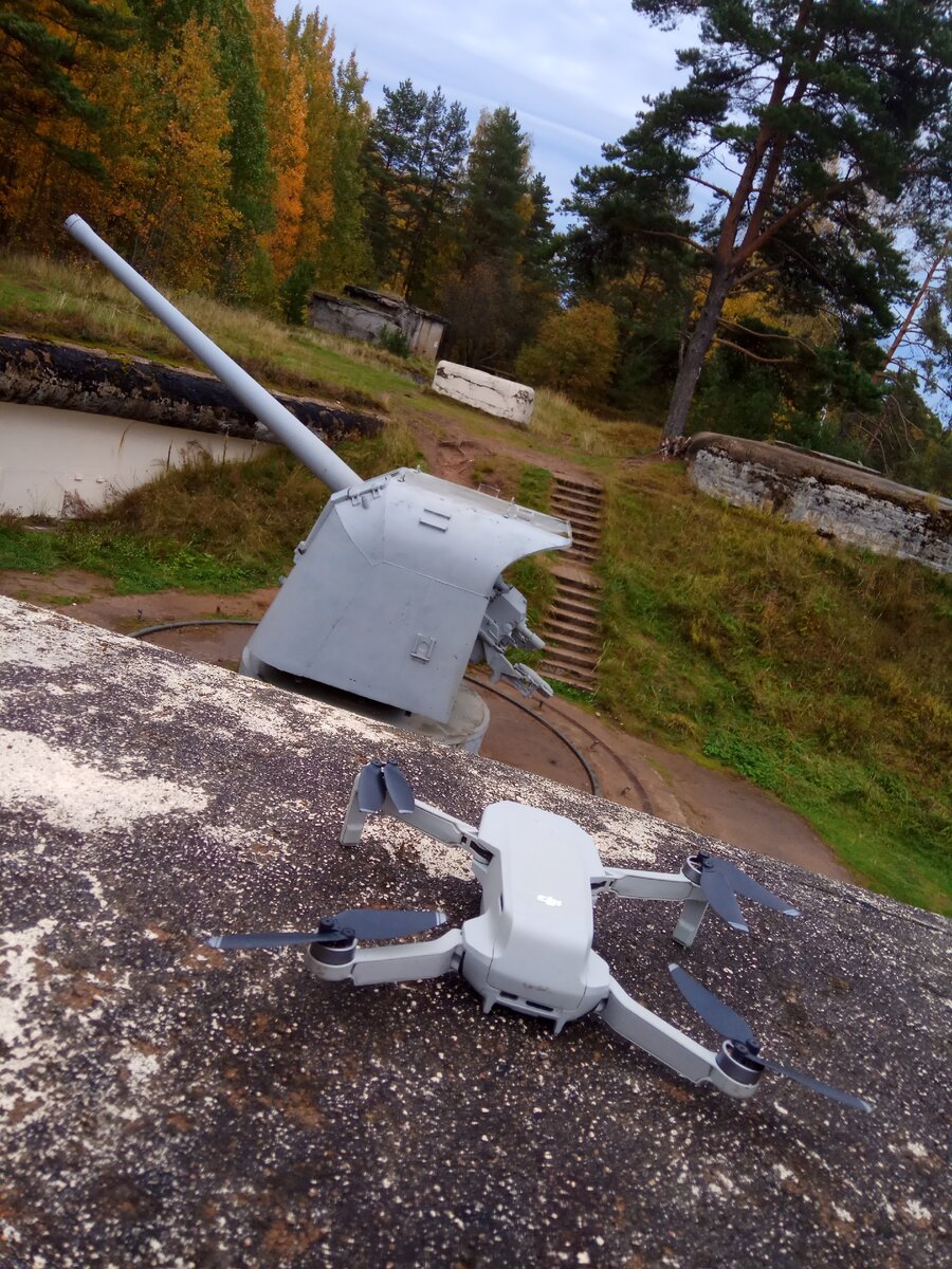 Квадрокоптер DJI Mavic Mini и пушка Б-13