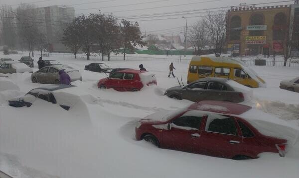  7ми часовая пробка в  Ростове-на-Дону. Фото don24. ru