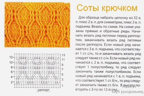 Схема соты. Узор соты крючком схема и описание. Узор соты крючком схема. Косы крючком схемы. Схема вязания косы крючком.