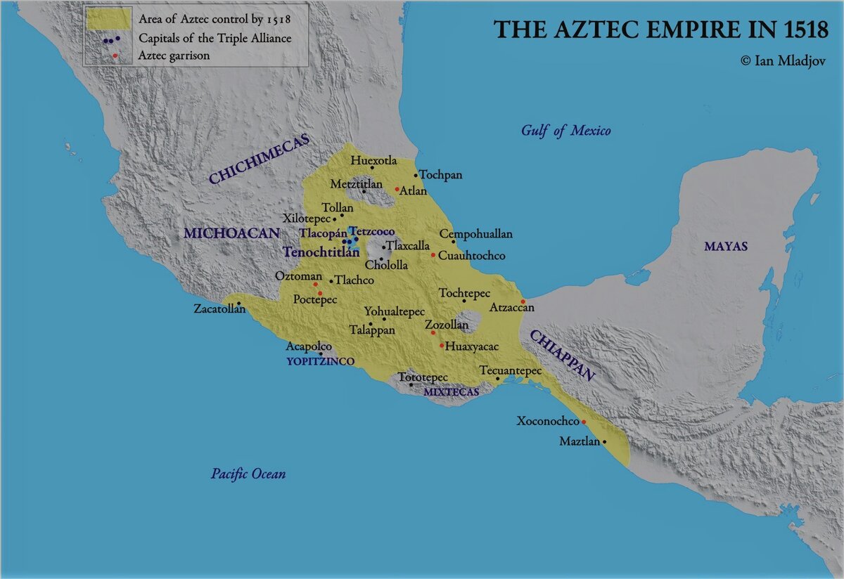 Территория где жили Ацтеки