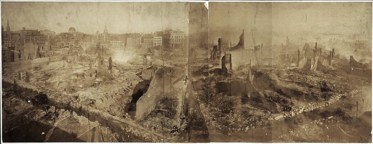 Бостон после пожара в 1872 году / Wikimedia Commons