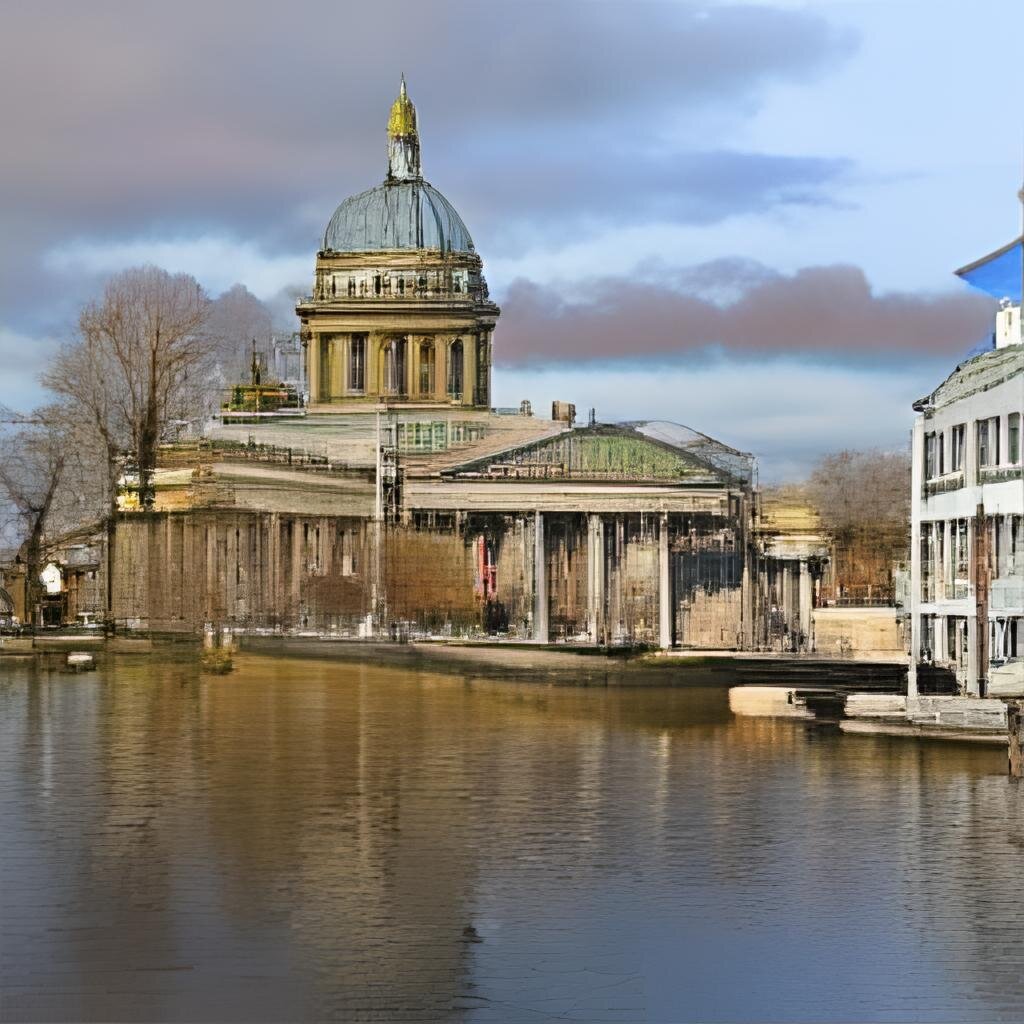 так нейросеть rudalle.ru рисует мне "поездку в Питер"