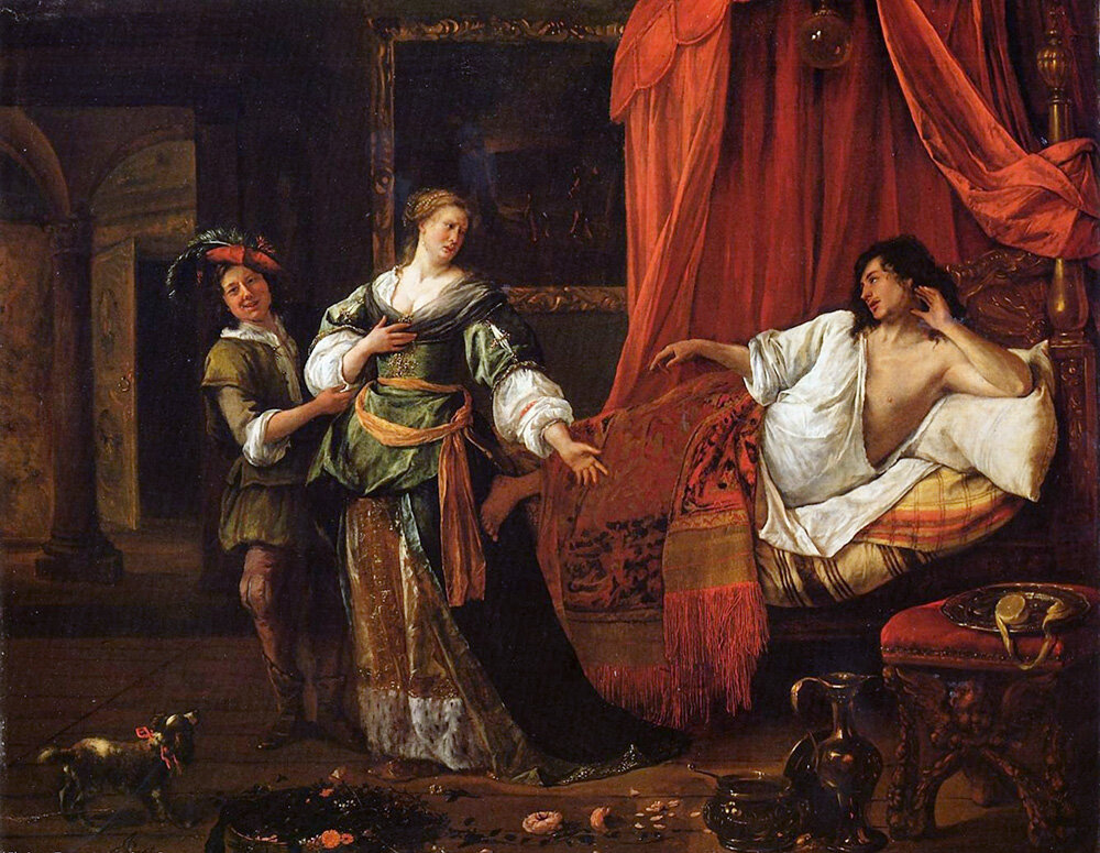 Ян Стен. «Амнон и Фамарь», 1668-1670 гг. Кёльн, музей Вальрафа-Рихарца