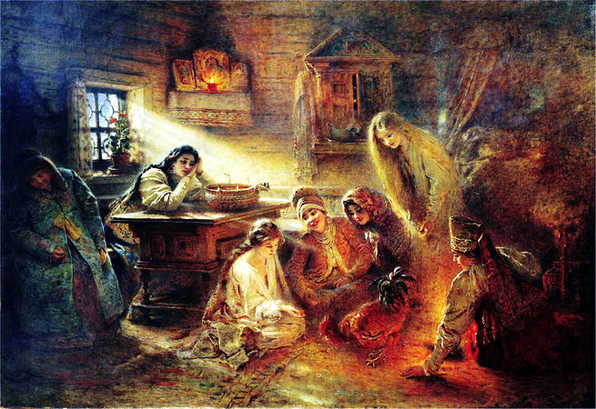 К.Е. Маковский "Святочные гадания" 1905г.