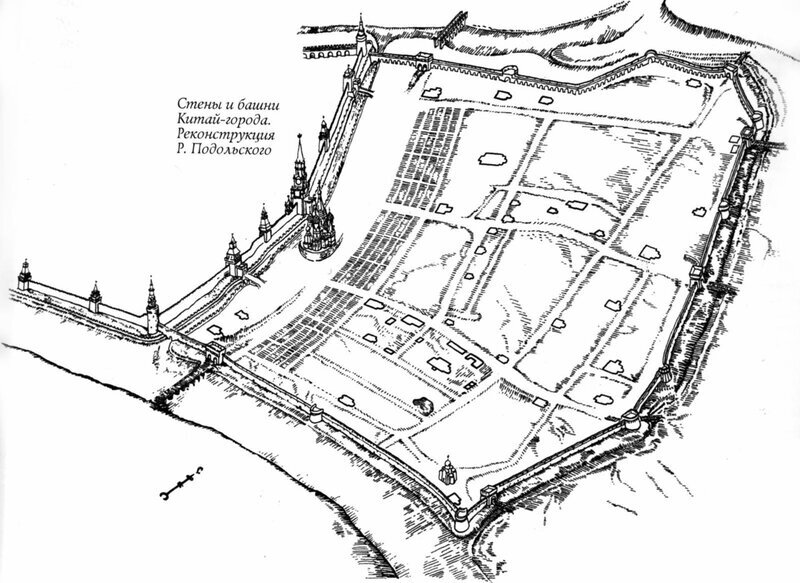 Московский кремль старый план