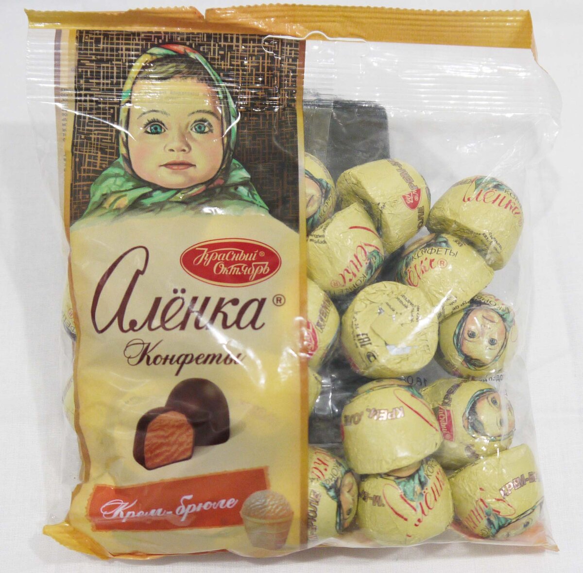 Конфеты Аленка крем брюле красный октябрь