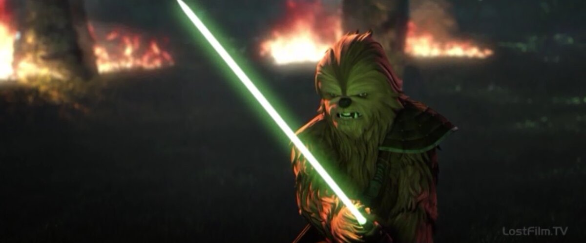 Вуки-джедай? Я, конечно, не спец по ЗВ, но такое как-то уж совсем нехарактерно... 