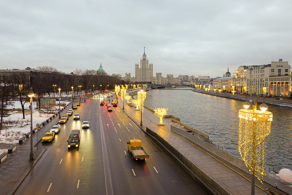 Парк "Зарядье". Вид с Парящего моста