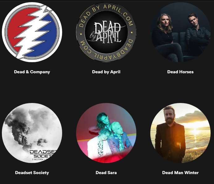 Я насчитал около 40 групп в списке исполнителей