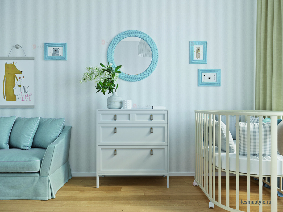 зеркало "Фианит" Голубой металлик