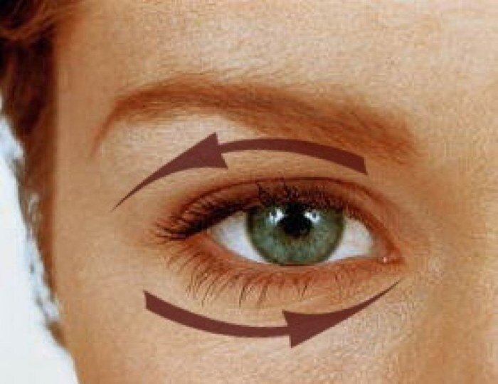 Массаж области вокруг глаз