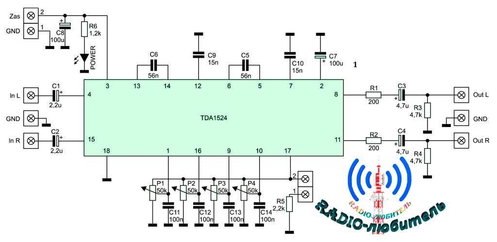 Tda6107 схема включения