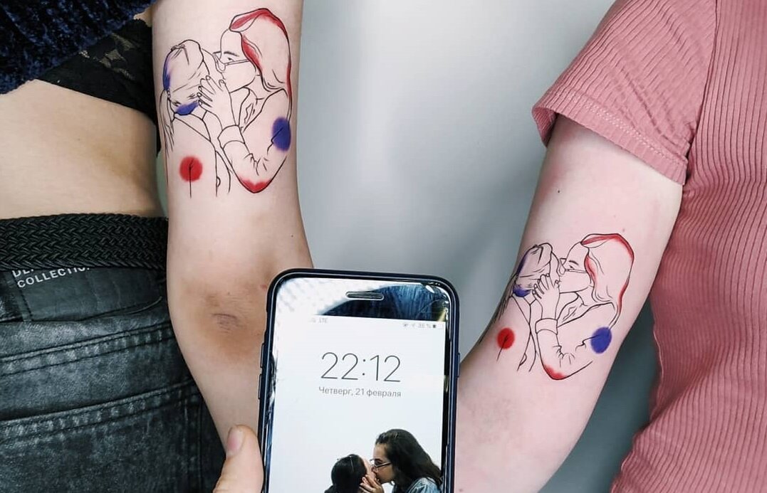 парная татуировка, Саша Бэмби, 2019 Новосибирск