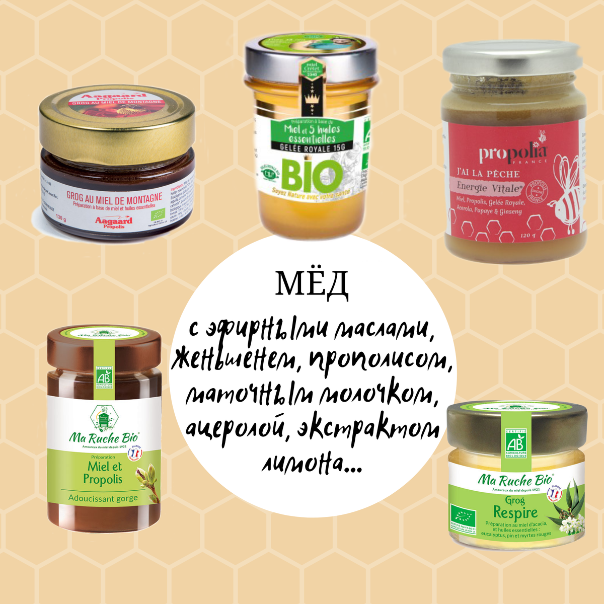 Мёд с различными наполнителями  