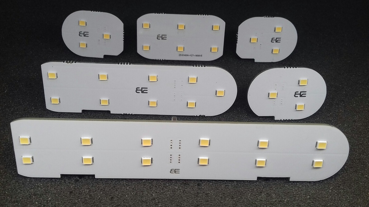 Платы для плафонов с одной, двумя и тремя кнопками. 