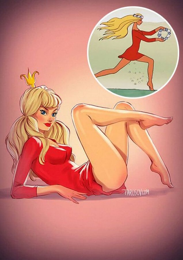 Советские героини мультфильмов в стиле пин-ап