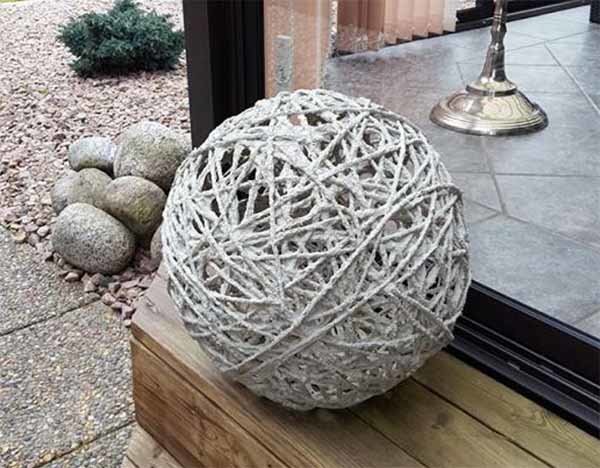 Изготовление декоративных бетонных шаров для ландшафтного дизайна своими руками