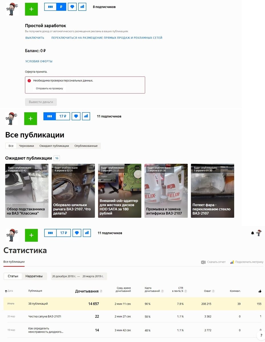 Скрин уже после подключения монетизации