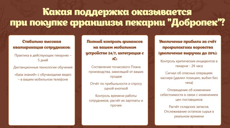 Описание франшизы