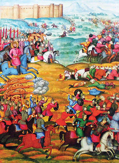 войска Надир-шаха против хорезмийцев в битве при Питнаке.       Центрально-азиатский поход Надир-шаха — кампания армии под руководством шаха Ирана Надир-шаха в 1737—1740 годах по подчинению среднеазиатских ханств — Бухарского и Хивинского.          