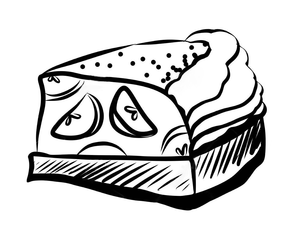Рисунок набросок пирог