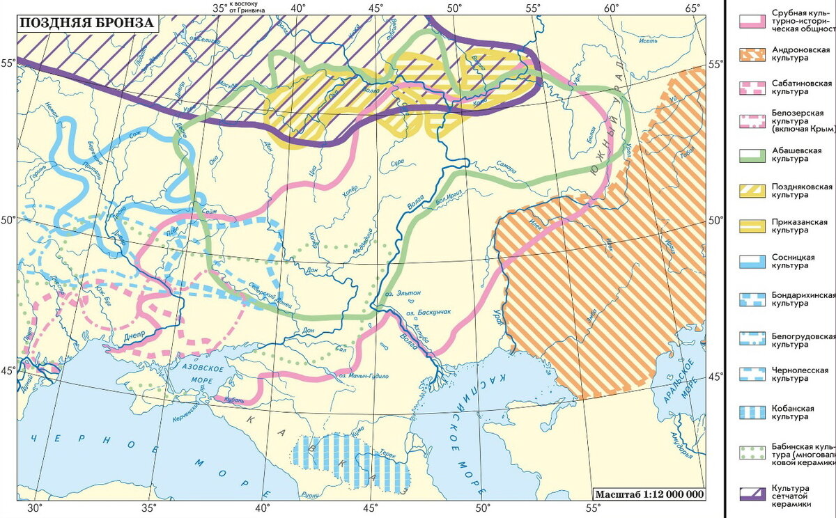 Фатьяновская культура карта