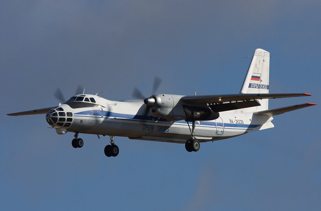 Российский Ан-30 совершает наблюдательный полёт над Финляндией в июне 2017. Фото: Poulustusvoimat