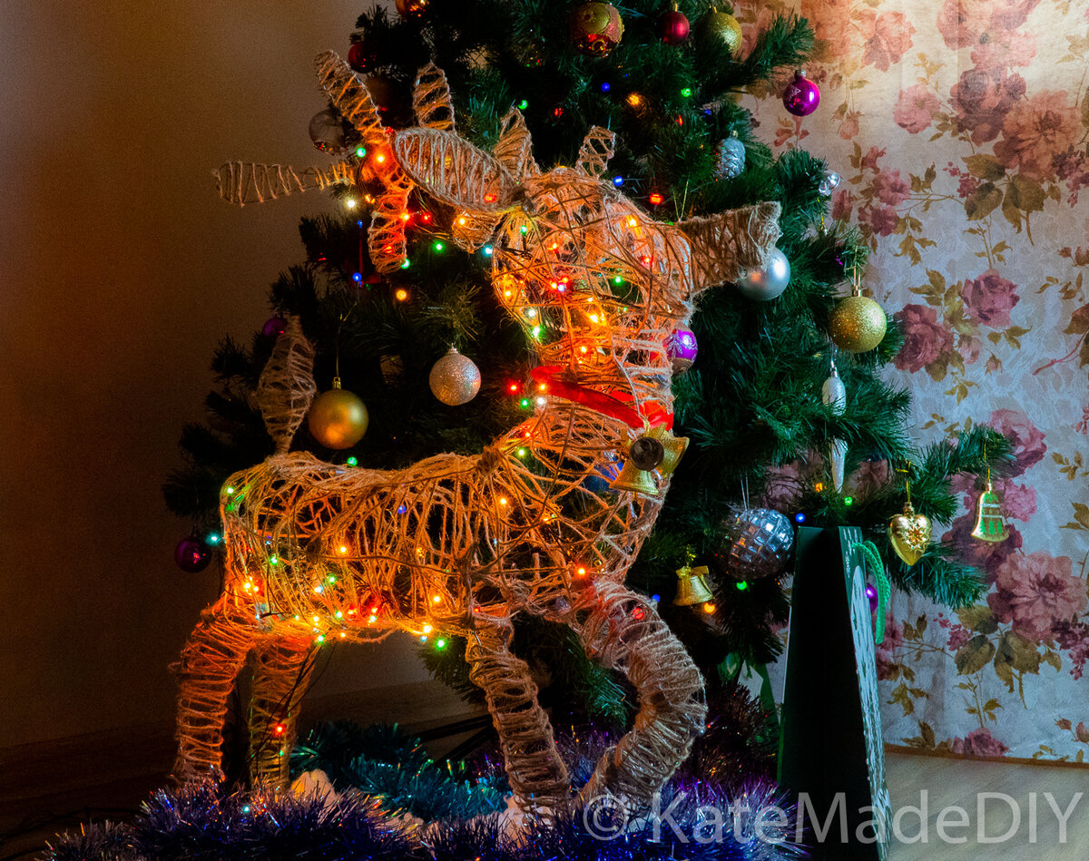 светящийся олень своими руками DIY