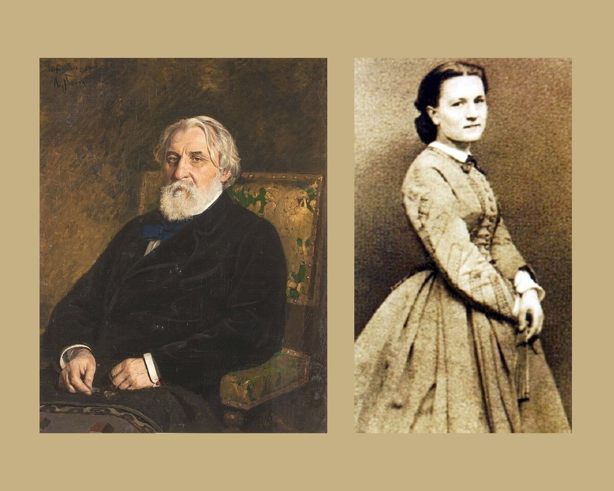 Иван Тургенев и его дочь Пелагея (Полинет)