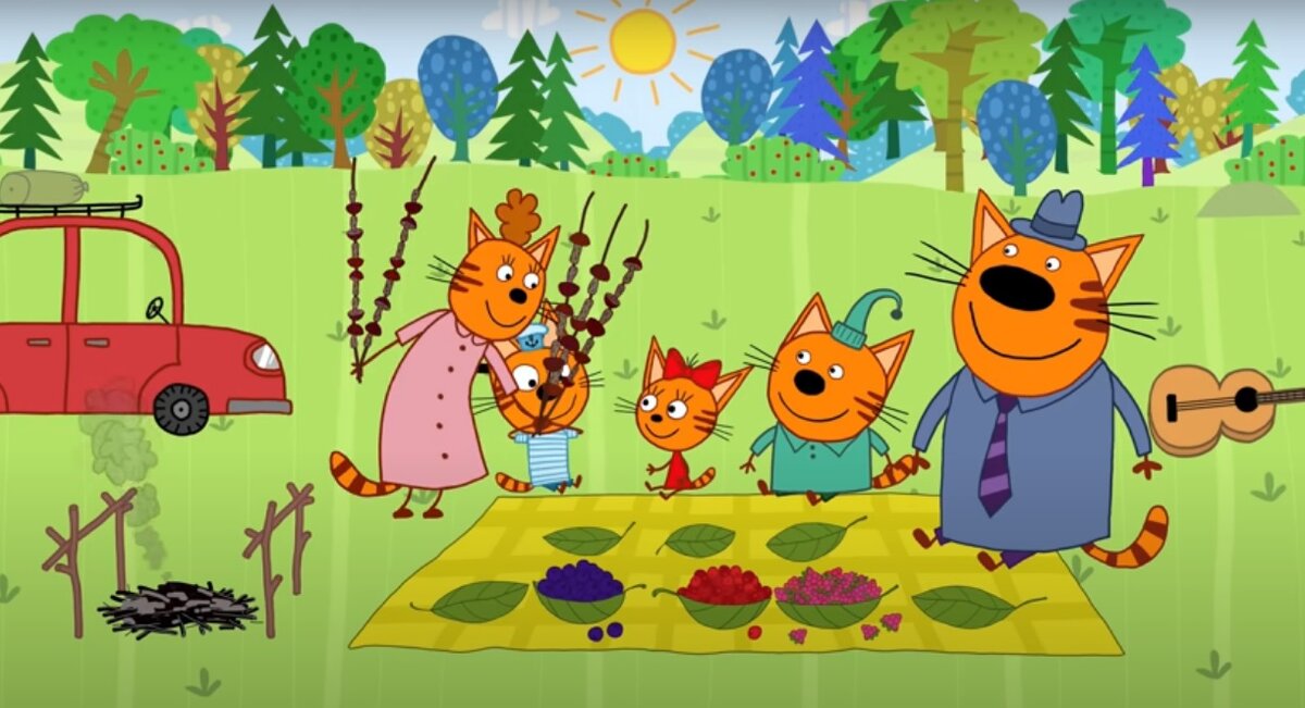 Кадр из мультсериала "Три кота", студии "Metrafilms" (по заказу СТС Медиа), режиссер Дмитрий Высоцкий 