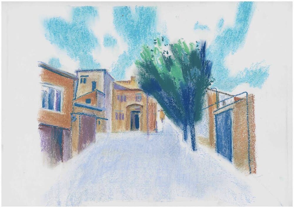 Наталья Савельева "Магал", 2021 г. Бум., масл., пастел                                              