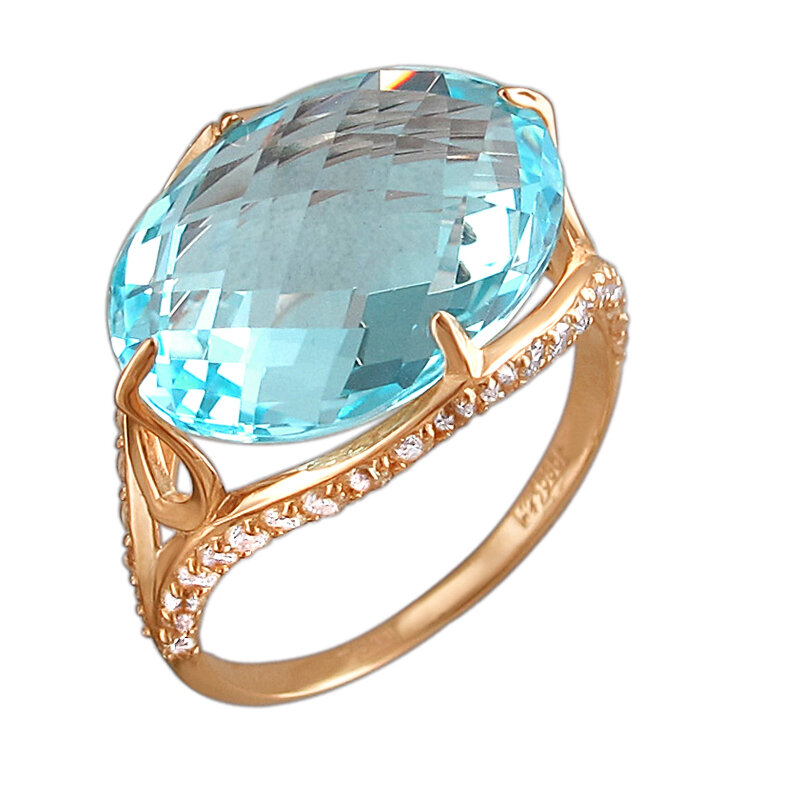 Золотое кольцо с топазом