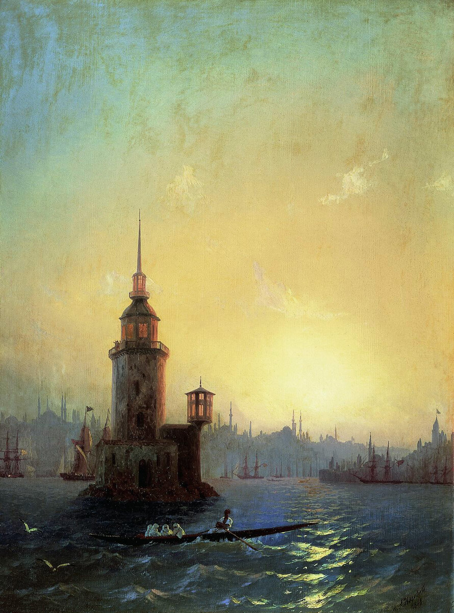 Иван Айвазовский — «Вид Леандровой башни в Константинополе», 1848 год