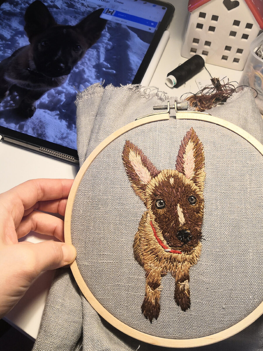 Уже похоже на щенка, осталось добавить детали