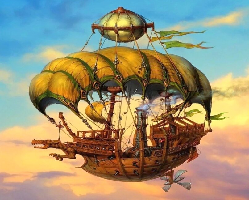 Летающий корабль. Мало в каком фэнтези он может оказаться лишним.