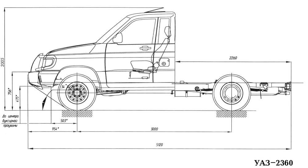 Чертеж рамы уаз