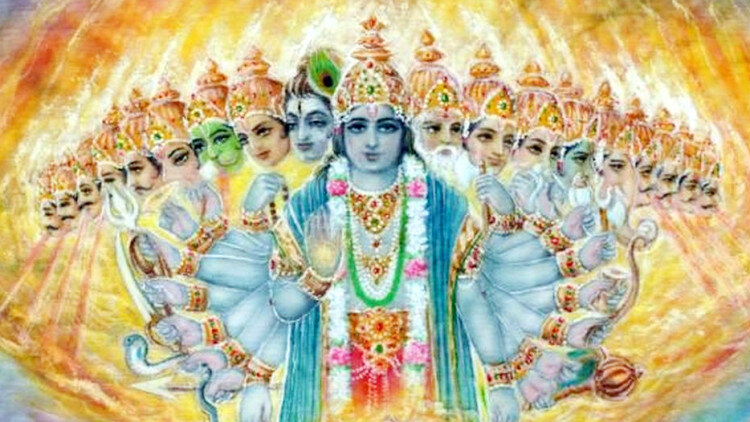 Кришна в форме Вишварупы