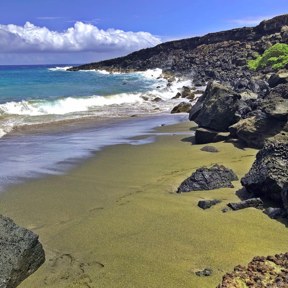 Papakolea Beach на Гавайях