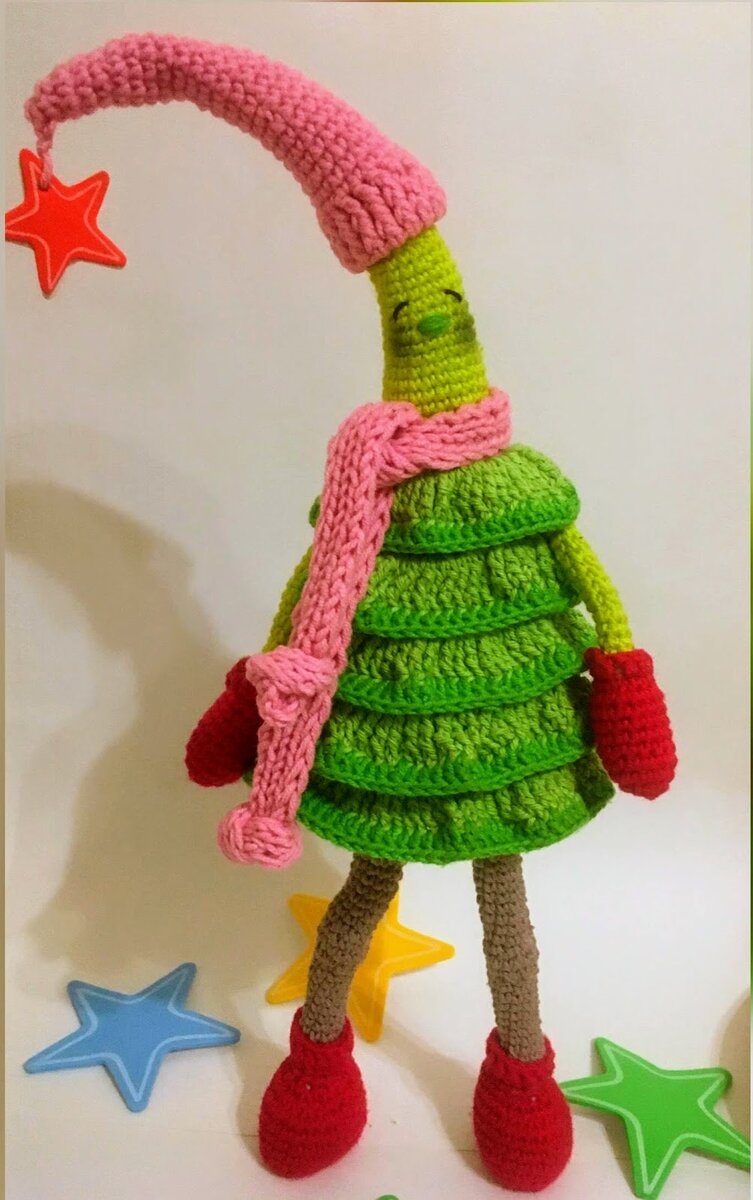 Елочка по МК dolls_by_veronika, Участвовала в марафоне "Подарки для Санты". Первый мой опыт создания каркасной игрушки.
