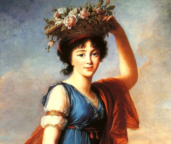 Э. Виже-Лебрен. Авдотья Ивановна Голицына в образе Флоры. Фрагмент