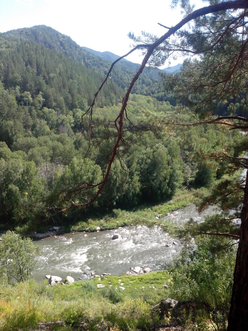 Вид на реку Песчаная с горы. Урочище Щёки