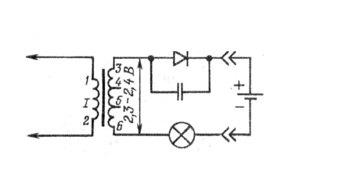 Схема для восстановления батареек