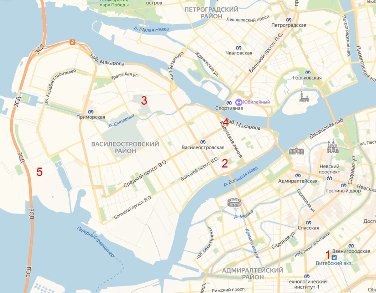 Карта спб охта