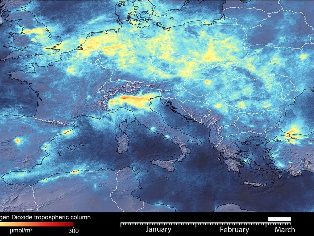 Спутниковый снимок от 11 марта 2020 года