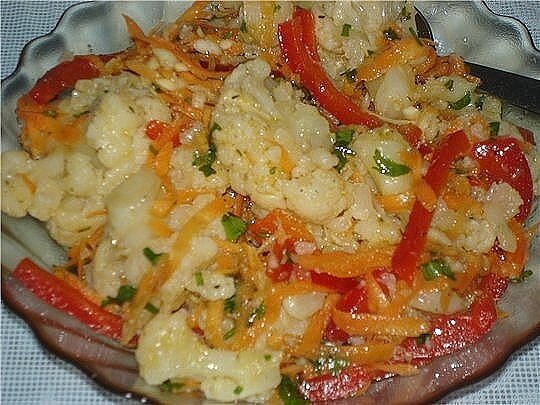 Цветная капуста по-корейски. Остренькая и вкусная